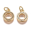 Brass Micro Pave Clear Cubic Zirconia Charms X-ZIRC-G153-23G-1