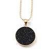 Alloy Rhinestone Pendant Necklaces NJEW-H306-A02-G-2