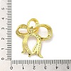 Rack Plating Brass Micro Pave Clear Cubic Zirconia Chandelier Components Links KK-F863-07G-3