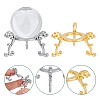 10Pcs 2 Colors Alloy Mineral Display Holder ODIS-AR0001-06-3