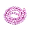 Anti-Tarnish Electroplate Glass Beads Strands EGLA-ZX010-6mm-05-4