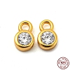 Real 18K Gold Plated 925 Sterling Silver Charms STER-K176-03F-G-1