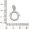 Rack Plating Brass Micro Pave Cubic Zirconia European Dangle Charms KK-L210-015P-O-3