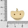 Brass Micro Pave Clear Cubic Zirconia Pendants CU-CBAEEA8-23G-2