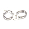 201 Stainless Steel Hoop Earrings LS-EJEW-A055-08P-1