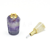 Natural Fluorite Openable Perfume Bottle Pendants G-E556-03E-3