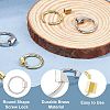 6Pcs 2 Colors Brass Screw Carabiner Lock Charms KK-HS0001-08-4