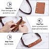 4Pcs Detachable PU Imitation Leather Bag Handle Wrap PURS-BBC0001-08D-6