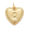 Rack Plating Real 18K Gold Plated Brass Pendants KK-E260-01G-Q-1