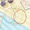 Brass Pendant Necklace with Glass Seed Beaded Chains for Women NJEW-JN04429-2