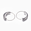 304 Stainless Steel Hoop Earrings X-EJEW-O089-26P-2