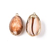 Natural Cowrie Shell Pendants SSHEL-N038-40-2