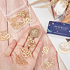 16Pcs 8 Style 201 Stainless Steel Pendants STAS-SC0005-02-3
