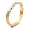 Adjustable Heart Enamel Bangles for Women BJEW-F474-14G-1