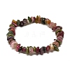 Natural Tourmaline Chip Beads Stretch Bracelets BJEW-A118-01B-2