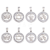 DICOSMETIC 8Pcs 4 Style 201 Stainless Steel Pendants STAS-DC0008-46-1