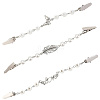 3Pcs 3 Styles Platinum Alloy Sweater Clips AJEW-GF0011-39-1