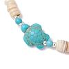 Natural Freshwater Shell Beaded Stretch Bracelets BJEW-JB11804-01-3