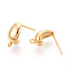Brass Stud Earring Findings KK-N263-25G-2