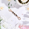 1Pc Black PU Leather Alloy Crub Chain Purse Strap Extenders for Purse Making PURS-CL0001-10B-4