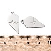304 Stainless Steel Split Pendants STAS-H235-03D-P-2