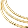 3Pcs Ion Plating(IP) 304 Stainless Steel Plain Bangles Set BJEW-G684-02B-G-3