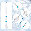 Glass Teardrop Pendant Decoratoins HJEW-AB00620-5