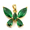 Brass Pave Cubic Zirconia Pendants KK-Q794-01A-G-1
