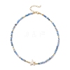 5Pcs 5 Colors Summer Beach Natural Amethyst & Green Aventurine & Dyed Agate Round Beaded Necklaces NJEW-JN05262-6