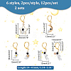Alloy Enamel Spaceman Pendant Stitch Markers HJEW-AB00277-2