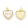 Mother's Day Theme Real 18K Gold Plated Brass Micro Pave Clear Cubic Zirconia Enamel Charms ZIRC-A017-08G-RS-3