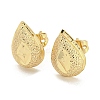 Brass Ear Studs EJEW-P261-04G-1