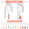 12Pcs 12 Color Iron Shower Bathroom Curtain Rings HJEW-AB00221-2