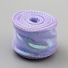 10 Yards Polyester Iridescent Lace Ribbon OCOR-WH20001-12B-2