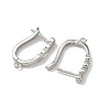 Heart Brass Micro Pave Clear Cubic Zirconia Earring Findings KK-D226-05P-2