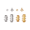 Brass Magnetic Slide Lock Clasps KK-TA0007-17-1