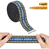 Ethnic Style Jacquard Polyester Ribbons SRIB-WH0011-030-2