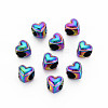 Rack Plating Rainbow Color Alloy European Beads PALLOY-S180-369-1