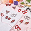 14Pcs 7 Style Valentine's Day Theme Hotfix Rhinestone PATC-FG0001-70-5