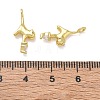 Brass Micro Pave Clear Cubic Zirconia Pendants KK-CBAD9DF-06G-3