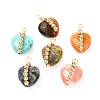Natural & Synthetic Faceted Gemstone Pendants PALLOY-JF01027-1