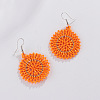 Glass Seed Braided Dangle Earrings for Women FIND-PW0024-16D-1