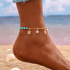 Fashionable Brass Star Tassel Anklets for women QD3125-3