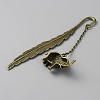 Luminous Alloy Feather Bookmarks AJEW-WH0166-43AB-2