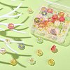 60Pcs 12 Colors Transparent Spray Painted Glass Beads GLAA-CJ0001-85-4
