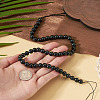 1 Strand Natural Shungite Beads Strands G-TA0003-34C-5