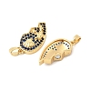 Valentine's Day Brass Micro Pave Cubic Zirconia Split Pendants KK-H251-01D-G-2