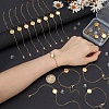 16Pcs 304 Stainless Steel Paperclip Chain Satellite Chain Bracelet Making BJEW-SP0001-32B-3