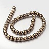 Electroplate Non-magnetic Synthetic Hematite Bead Strands G-F300-43-06-2
