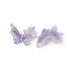 Butterfly with Flower Transparent Resin Cabochons FIND-L019-06B-2